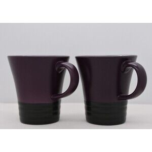 Two Pfaltzgraff Purple Matte Finish Coffee Mug‎ Cup